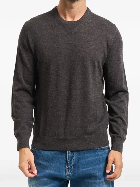 Pulover Armani Exchange cu broderie gri