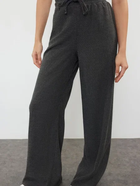 Trendyol Pantaloni metalic gri