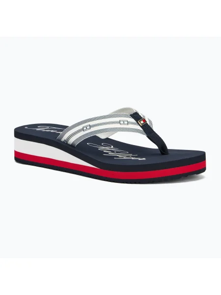 Női flip-flop papucs Tommy Hilfiger Im Th Signature Beach Sandal rwb. Méret: 37 EU