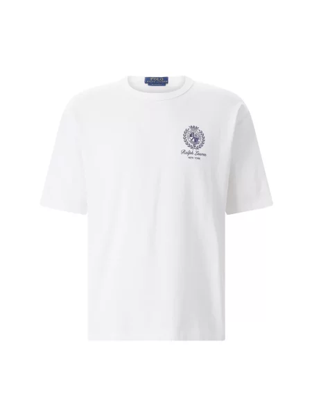 Polo Ralph Lauren Koszulki Mężczyzna L Koszulka z logo o swobodnym kroju biały