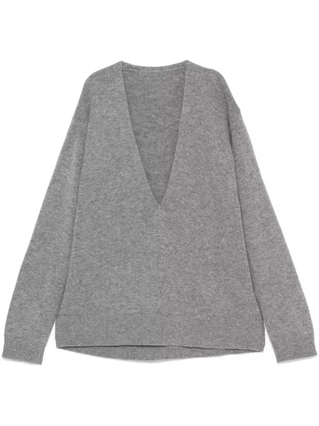 Pulover Jnby cu decolteu în V gri