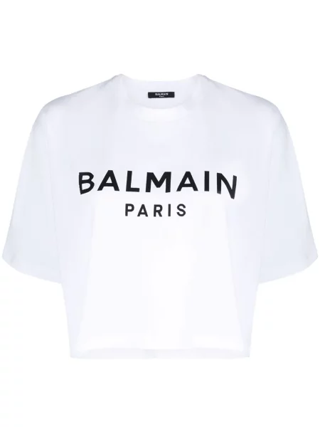 Cropp tricou Balmain cu imagine din jerseu alb