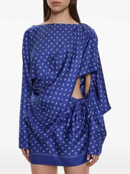 Rochie mini Christopher Esber cu imagine albastru
