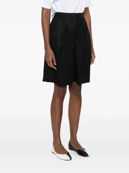 Bermude The Frankie Shop plisat negru