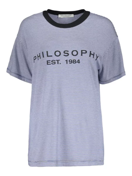 Tricou Philosophy Di Lorenzo Serafini cu dungi albastru