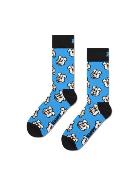 Skarpety Happy Socks z nadrukiem niebieskie