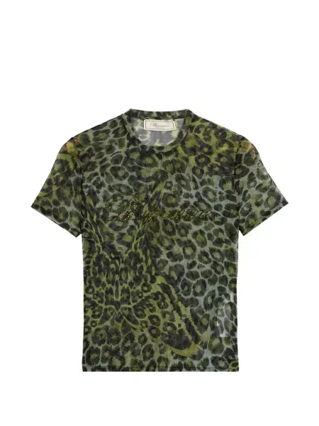 Bluză Blumarine cu imprimeu animal print verde