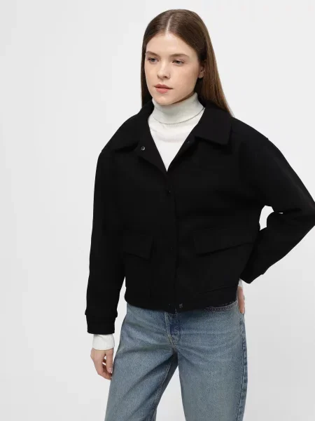 Braska Жакет Віскоза/поліестер чорний