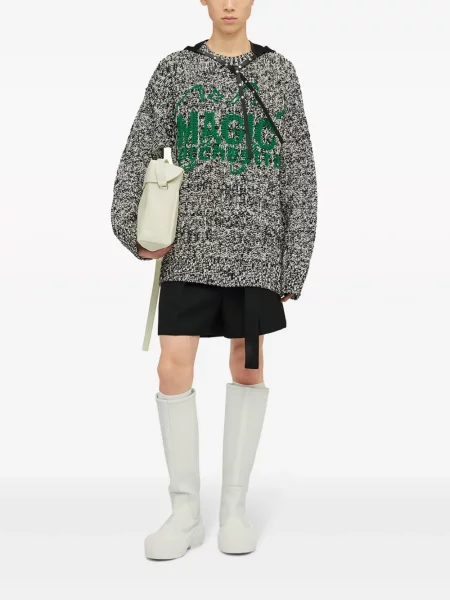 Vilnonis megztinis Jil Sander juoda