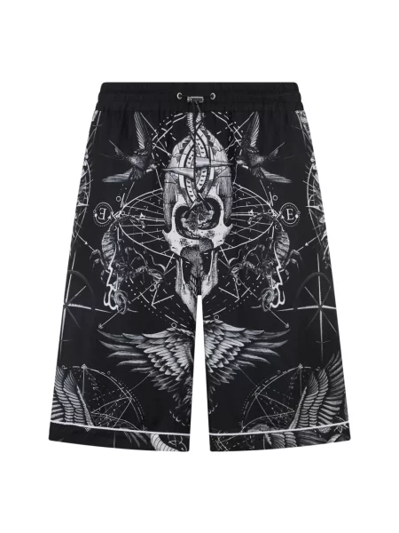 Jedwabne szorty Philipp Plein czarne