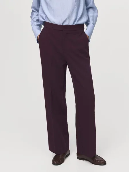 Штани палаццо MANGO чорний