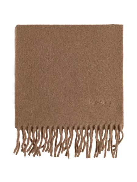 Fular Max Mara cu broderie maro
