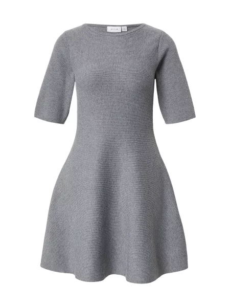 VILA Rochie tricotat VIZAHA închis gri