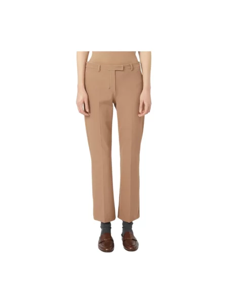 Spodnie Max Mara Studio brązowe