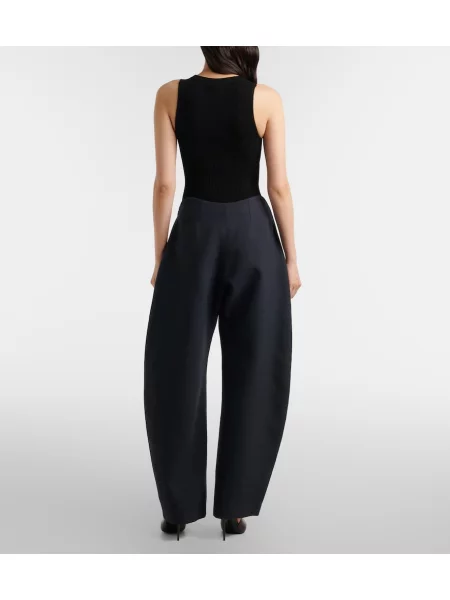 Pantaloni Alaïa de lână gri