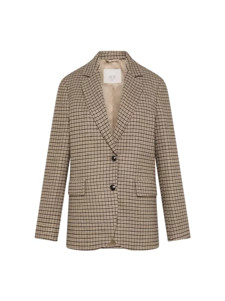 Marynarka Seventy w kratę beżowa