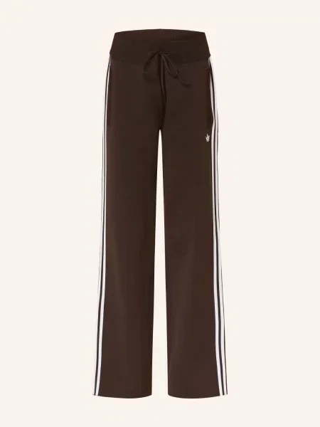 Adidas Originals Teplákové Kalhoty Strct Knit tmavě hnědá bílá