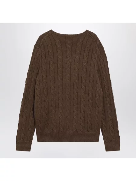 Sweter Polo Ralph Lauren brązowy