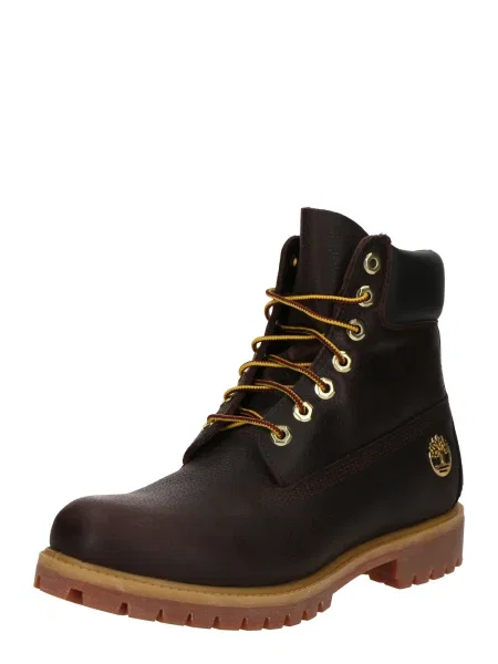 TIMBERLAND Bocanci cu șireturi închis / negru maro