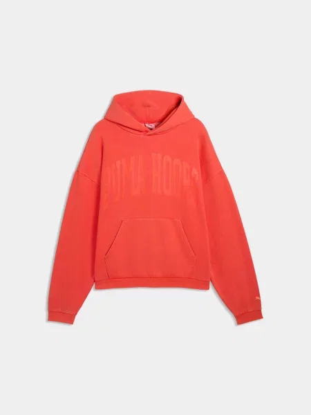 Худі PUMA Back To Hoops Hoodie Fl комбінований верх червоний