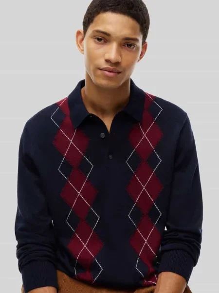 Sweter z czystej bawełny o kroju regular fit Tommy Hilfiger granatowy