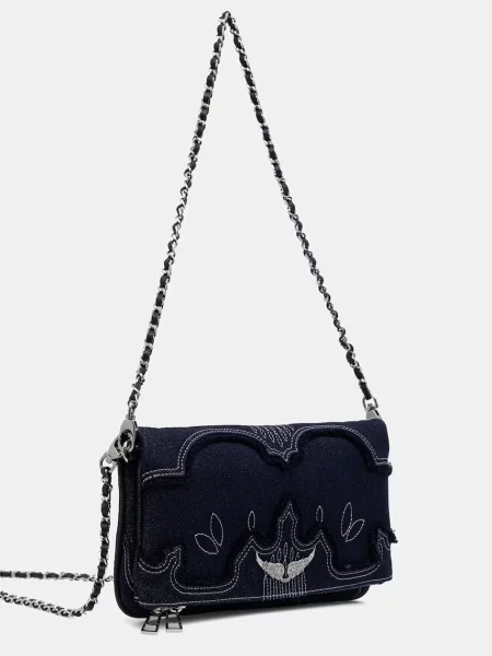 Zadig&Voltaire crossbody torbica jeans črna