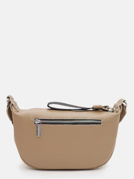 Кожаная сумка Borsa Leather бежевая