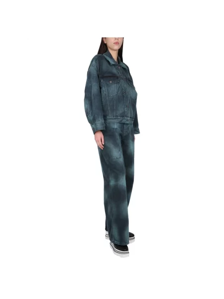Tie dye kurtka Stella Mccartney wiązana niebieska