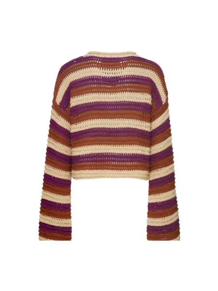 Krótki sweter La Doublej w paski chunky