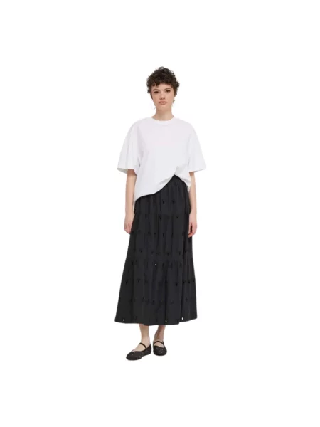 Spódnica maxi Desigual dzwony czarna