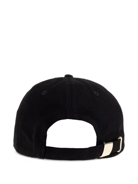 Czapka z daszkiem Versace Jeans Couture z nadrukiem czarna