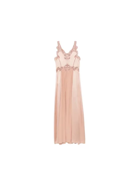 Długa sukienka maxi Alberta Ferretti różowa
