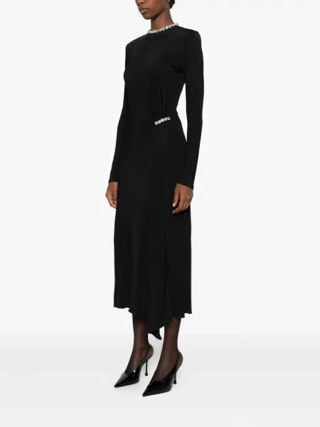 Rochie David Koma drapată de cristal de costum negru