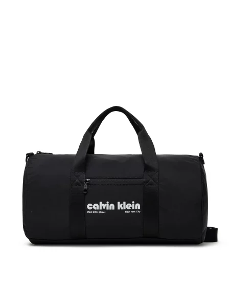 Torbica Calvin Klein Jeans Ckj Graphic Ck Crossbody Duffle Črna bela