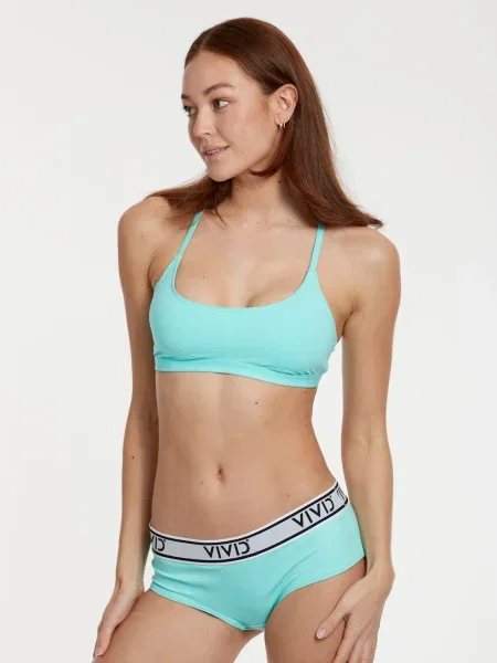 VIVID Bikini zgornji del voda / svetlo siva črna