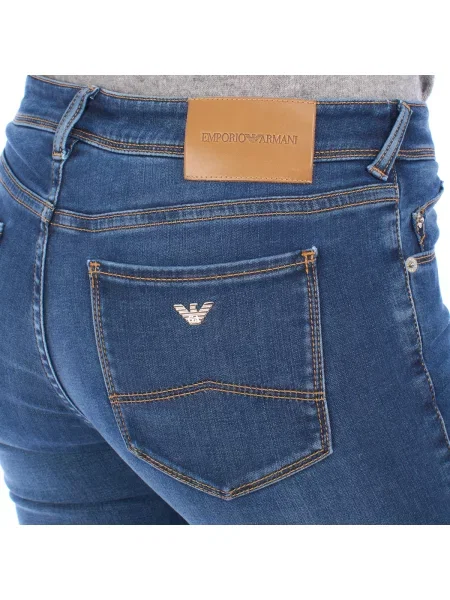 Pantaloni Emporio Armani albastru