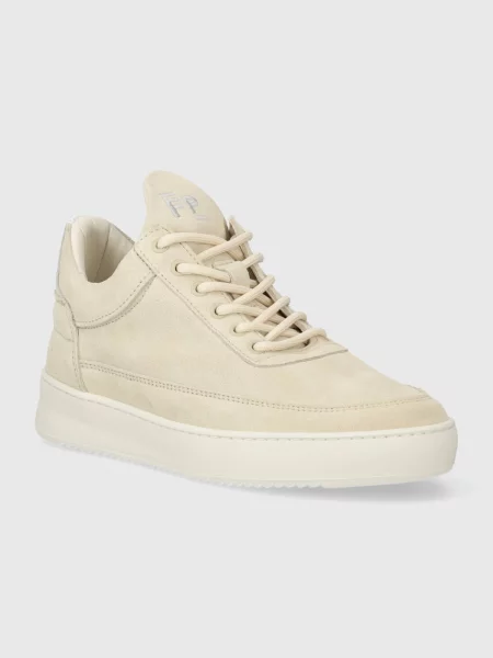 Велурени маратонки Filling Pieces Low Top Suede бежово