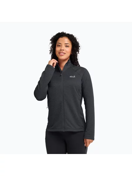 Bluză fleece pentru femei Jack Wolfskin Anytrail Full Zip phantom