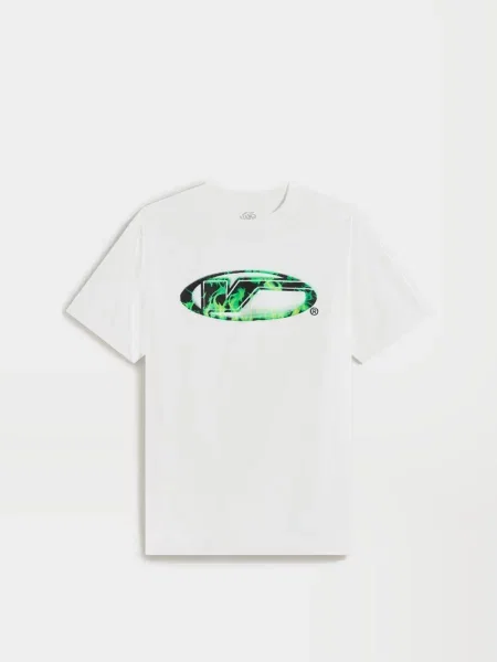 Футболка Vans BEVEL FLAME SS TEE білий