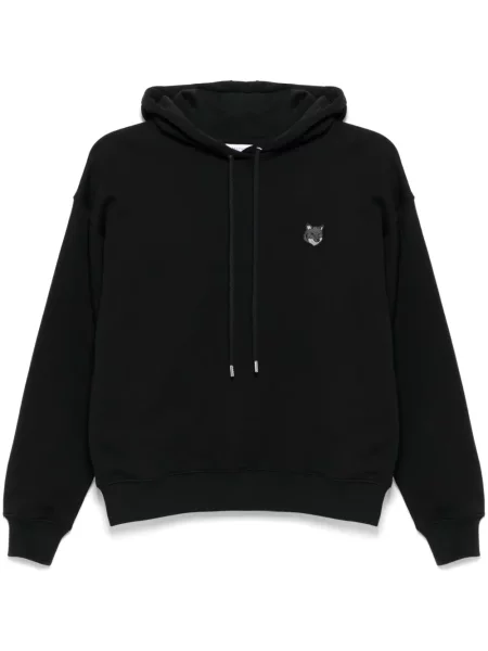 Hanorac cu glugă Maison Kitsune cu petice negru