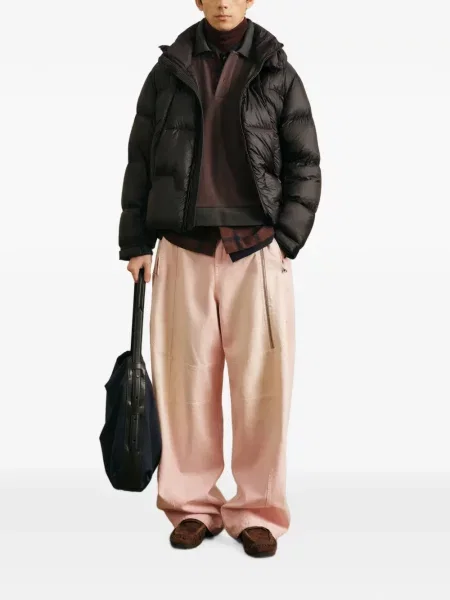 Pantaloni Croquis din canvas cu cordon roz