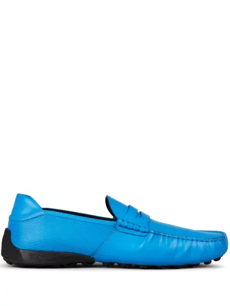 Pantofi loafer Tod's din piele slip-on albastru