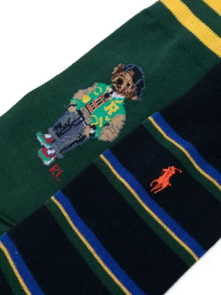 Klasikiniai siuvinėta pledinė polo marškinėliai Polo Ralph Lauren mėlyna