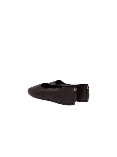 Balerinke Calvin Klein Oblique Ballerina Cut Lth Tamnocrvena