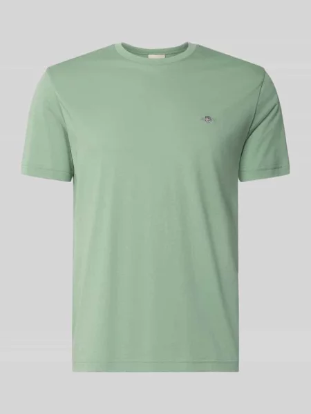 T-shirt o kroju regular fit z czystej bawełny Gant miętowa