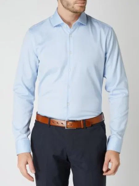Koszula biznesowa o kroju slim fit z diagonalu Jake*s