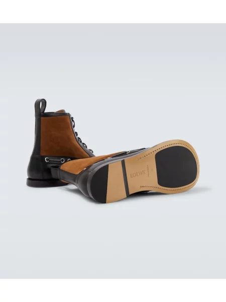Botine Loewe din piele de căprioară negru