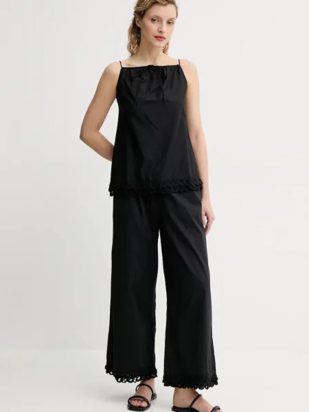 By Malene Birger bluza ELLE gładka czarny