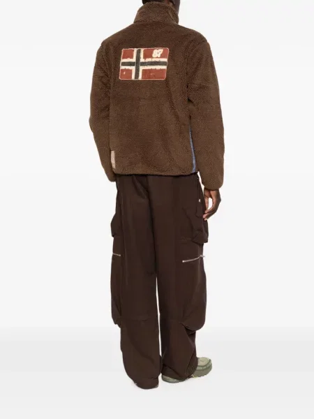 Fleece dzseki Napapijri autogrammal barna