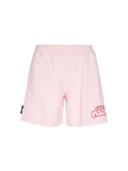 Bermudy Msgm z elastyczną talią różowe